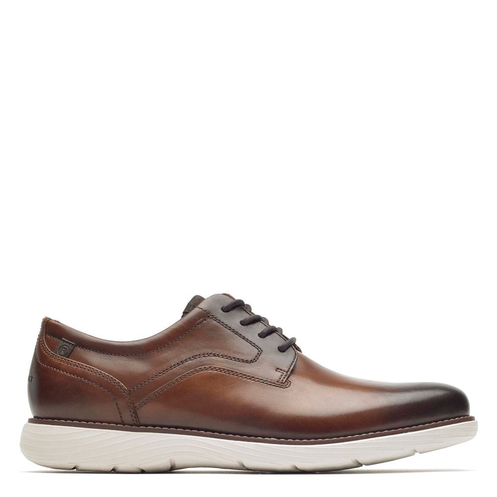 Rockport Men's Garett Oxfords - Cognac - USA (0168WIHGK)